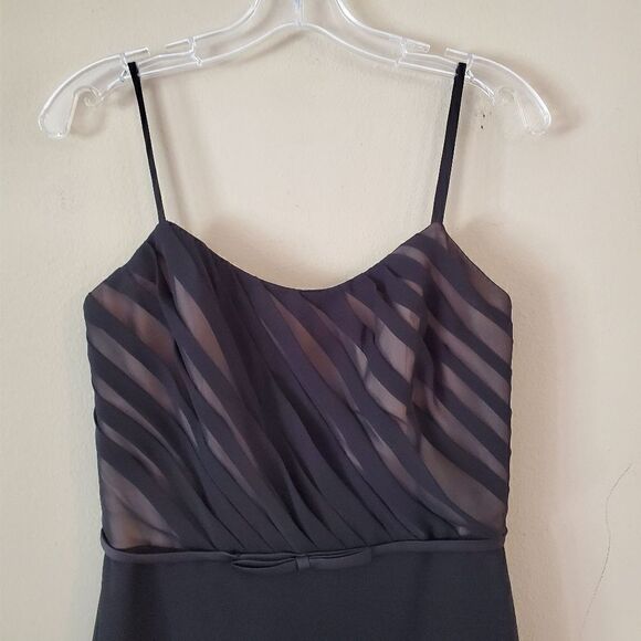 ALFRED ALGELO Women's Maxi Dress Black/ Nude Size 35  Medium Whimsogoth Formal - Picture 4 of 10